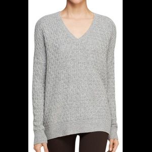Vince Double V Brick Texture Cashmere Sweater